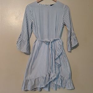 WHO WHAT WEAR faux wrap dress